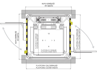 KP-901 Kabinli - Teleskopik Kapalı Platform Engelli Asansörü